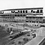 View of Sheffield Avenue at Addison Street at Wrigley Field in 1937