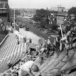Left Field View Down Waveland Avenue at Wrigley Field in 1937