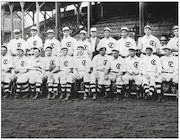 1908 World Series Champion Chicago Cubs team photo at West Side Park